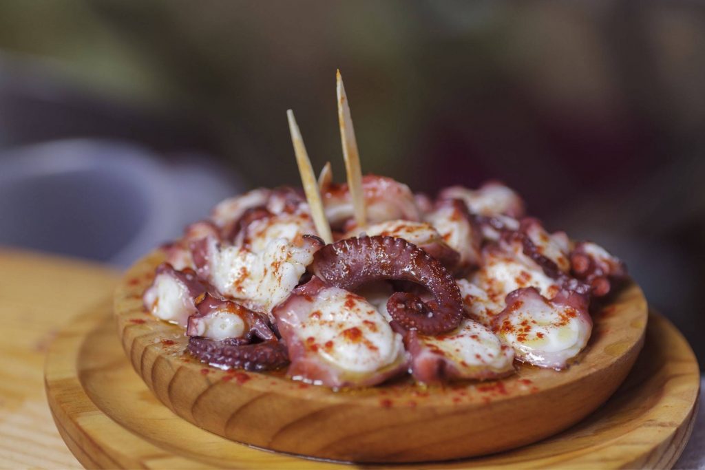 food on the Camino de Santiago Octopus Galicia pulpo Spanish food Camino de Santiago travel tips JWT travel