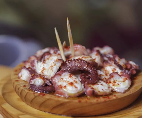 food on the Camino de Santiago Octopus Galicia pulpo Spanish food Camino de Santiago travel tips JWT travel
