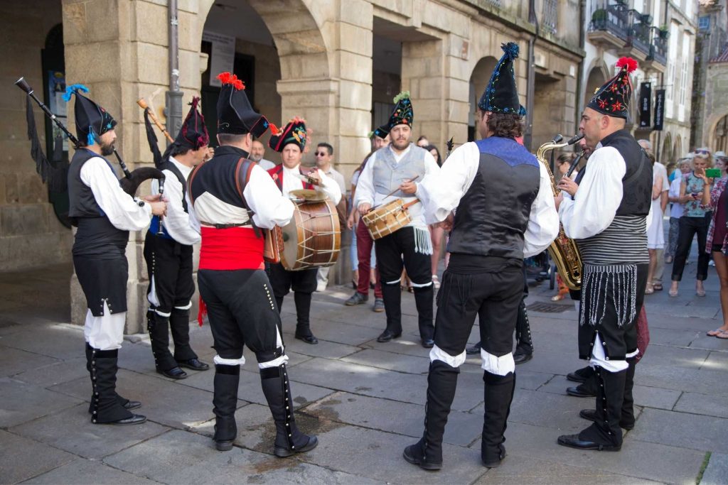 Galician pipers things to do in Santiago de Compostela festivals JWT Camino travel