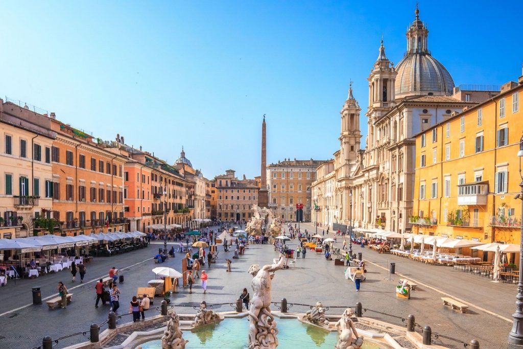 piazza navona Rome school tours for the February mid term break JWT schools tours