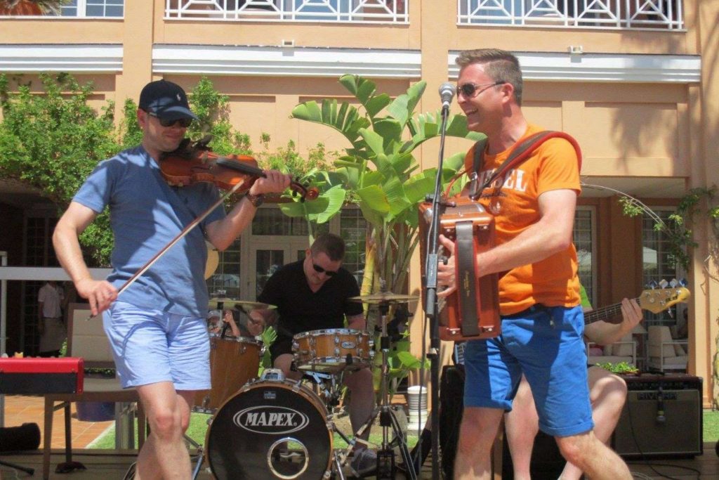 Michael English and band Spain Paul Claffey tours JWT Music travel