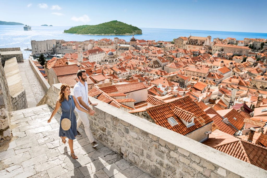 couple in Dubrovnik Croatia Greek Isles cruise JWT Travel