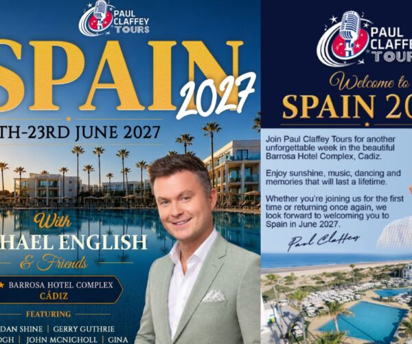 PAUL CLAFFEY TOURS - 2027 JUNE WEEK 2 - MICHAEL ENGLISH - JWT TRAVEL